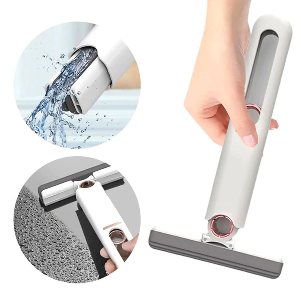 🧽 Mini Trapero Portátil 2 en 1 – Limpieza fácil sin mojarte las manos