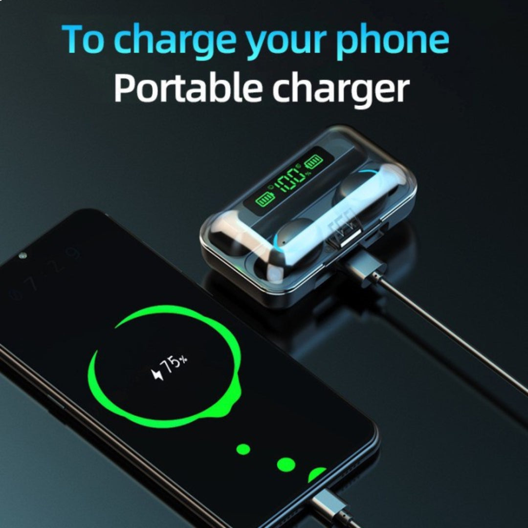Audífono Inalámbricos F9 Con Power Bank